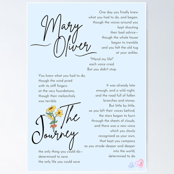 Item preview, Wall Poster and Cards: The Journey Poem By Mary Oliver designed and sold by Poeticrituation.