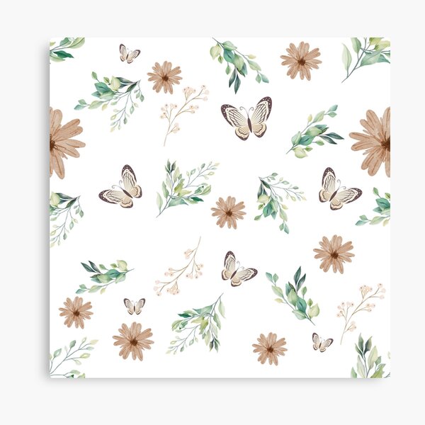 Item preview, Watercolour style leaves, flowers and butterflies.  Nature. designed and sold by Feefik007.