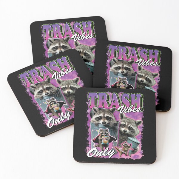 Item preview, Trash Vibes Only! Funny Raccoon Vintage 90's Bootleg HipHop Street Cat Trash Panda designed and sold by VillainForever.