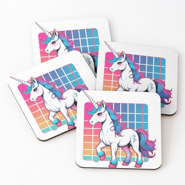 Item preview, Retro-Futuristic Synthwave Unicorn designed and sold by zoughlal.