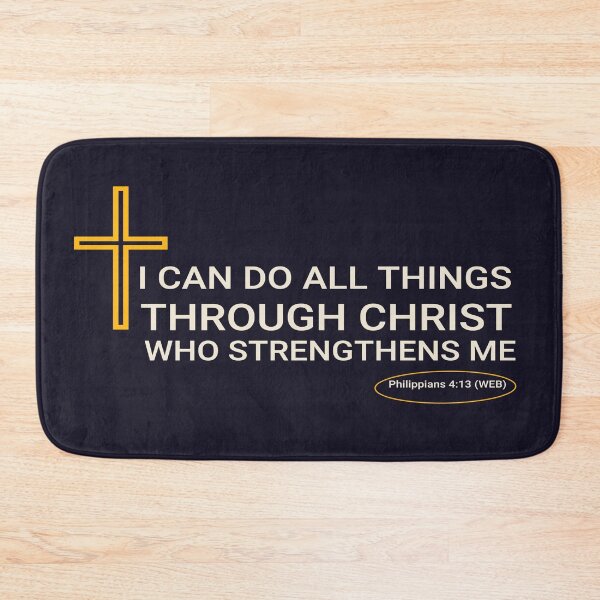Item preview, I Can Do All Things Through Christ Who Strengthens Me Philippians 4:13 Bible Verse designed and sold by JR-CreativeZone111.