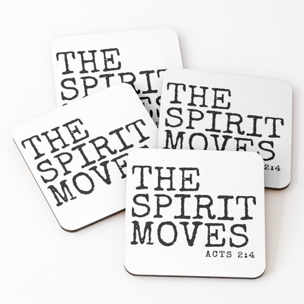 Item preview, The Spirit Moves, Acts 2:4, Typographic Christian Design designed and sold by MoriaStore.