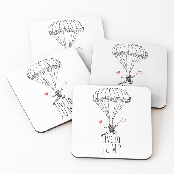 Item preview, Live to Jump Skydiver with Parachute to Celebrate love for jumping designed and sold by PrintMastery.