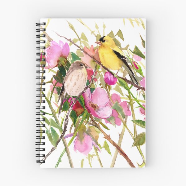 Item preview, American Goldfinch and Prairie Rose, Iowa State Birds and Flower designed and sold by surenart.