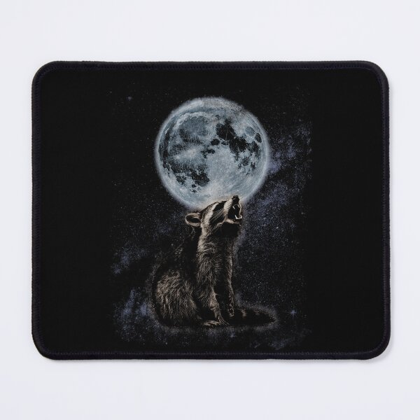 Item preview, Raccoon Howling at the Moon: Vintage 90's Bootleg HipHop Street Cat Trash panda designed and sold by VillainForever.