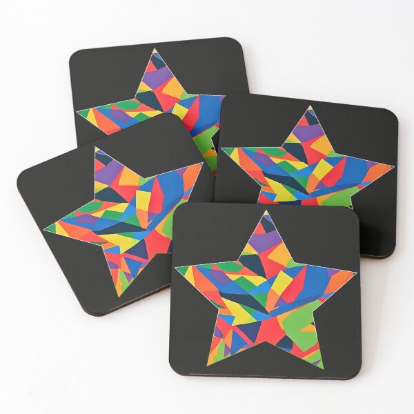 Item preview, Vibrant Patchwork Star Geometric Camo Colour Blocks and Dynamic Starburst Design designed and sold by CamouflageLab.