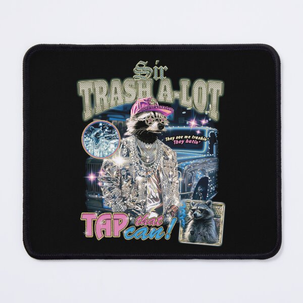 Item preview, Sir Trash-a-Lot: Funny Raccoon Vintage 90's Bootleg HipHop Street Cat Trash panda designed and sold by VillainForever.