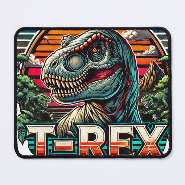 Item preview, Colorful vintage retro T-rex designed and sold by JonelleTshirts.