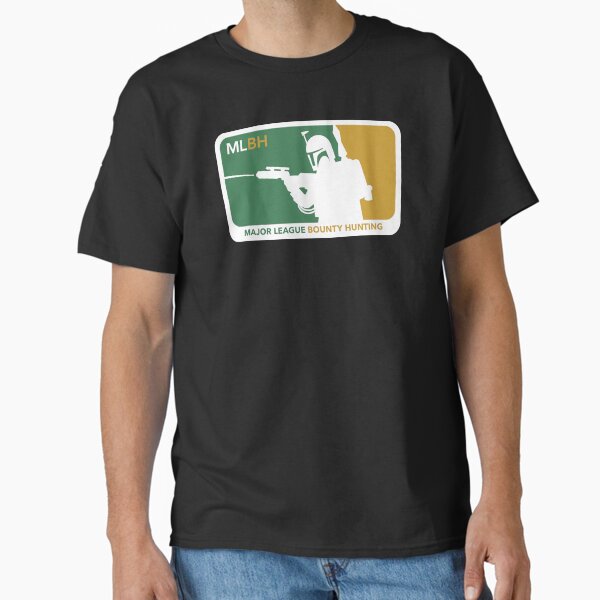 Vista previa del artículo con la obra «Logotipo de Boba Fett en la MLB», diseñado y vendido por miscellominous.