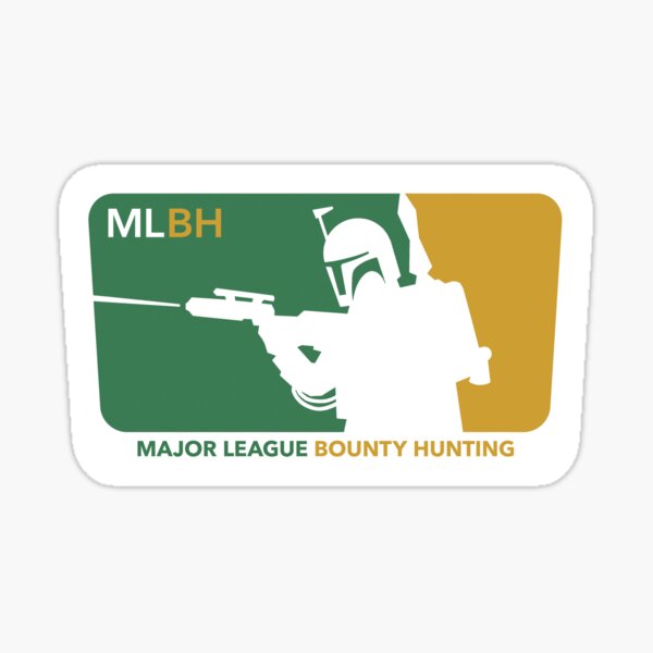 Vista previa del artículo con la obra «Logotipo de Boba Fett en la MLB», diseñado y vendido por miscellominous.