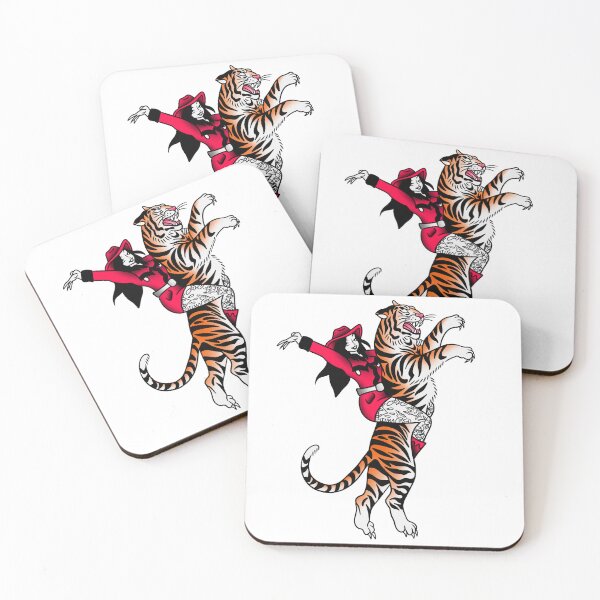 Item preview, Tatted Tiger Cowgirl (colour version) designed and sold by Amity-Tats.
