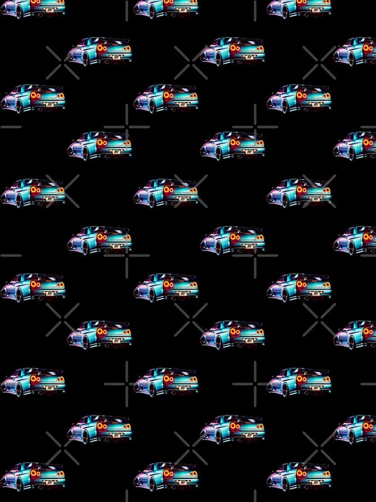 Thumbnail 5 of 5, iPhone Case, Neon Aura: R34 Skyline GT-R Rear designed and sold by ThrottleNThread.