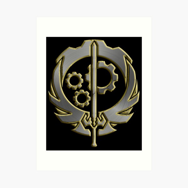 Better Brotherhood of Steel Symbol Gilded Art Print