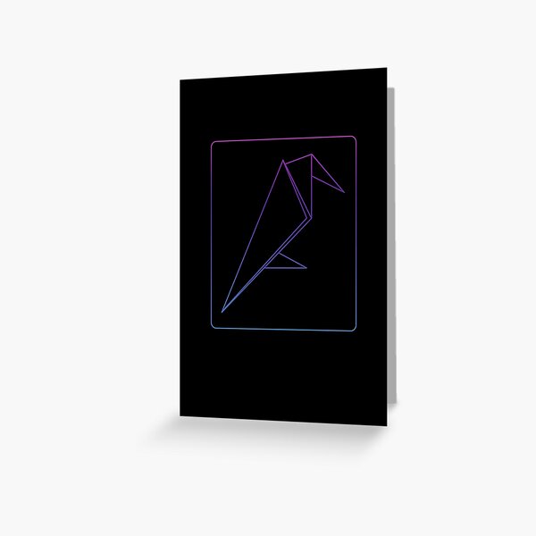 Vista previa del artículo con la obra «Cuervo de origami», diseñado y vendido por miscellominous.
