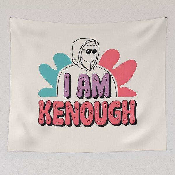 Item preview, I Am Kenough, Bold Typography, Confidence Boost Motivational Art, Positive Vibes Minimalist Art designed and sold by Kintsugi99.