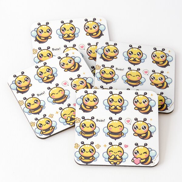 Item preview, "Buzzin' with Cuteness – These Bees Are Too Sweet to Sting!" designed and sold by Cosmicworld07.