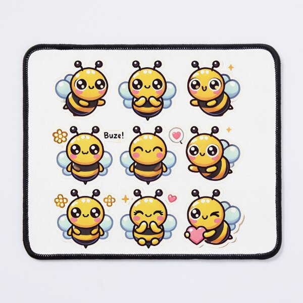 Item preview, "Buzzin' with Cuteness – These Bees Are Too Sweet to Sting!" designed and sold by Cosmicworld07.