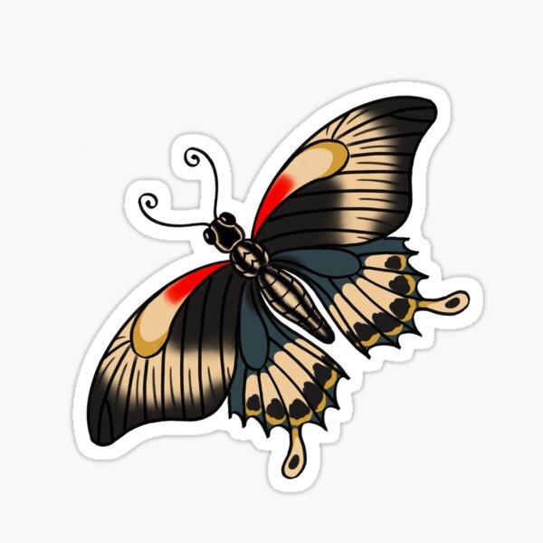 Item preview, Butterfly Tattoo Flash designed and sold by Chainmailgoblin.
