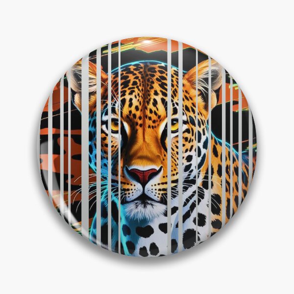 Item preview, Sliced Jaguar Portrait Geometric Fragmentation and Vibrant Orange Contrast designed and sold by CamouflageLab.