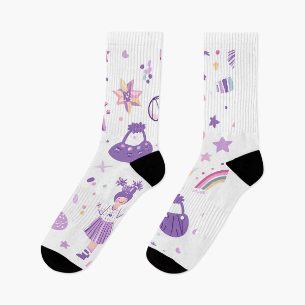 Item preview, Purple Girly Doodle Pattern designed and sold by WinfinityStudio.