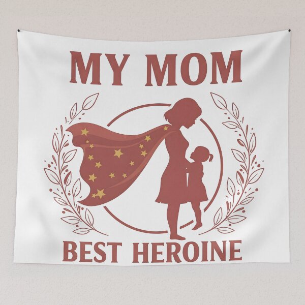 Item preview, My Mom Best Heroine – Super Mom T-Shirt & Mug Design designed and sold by InsightA.