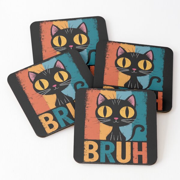 Item preview, Retro BRUH Cartoon Cat - Vintage Distressed Meme Design designed and sold by Damcoc.