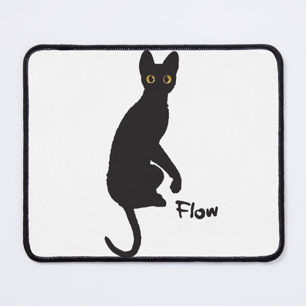 Item preview, Cat Flow Minimalist Black Cat Silhouette Gift For Cat Lover designed and sold by Damcoc.