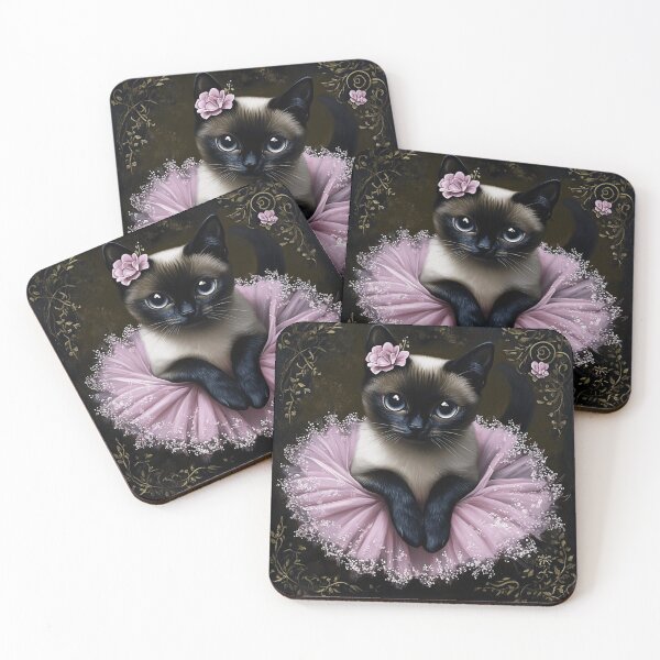 Item preview, Siamese Cat Ballerina designed and sold by Nocturne  Paws.