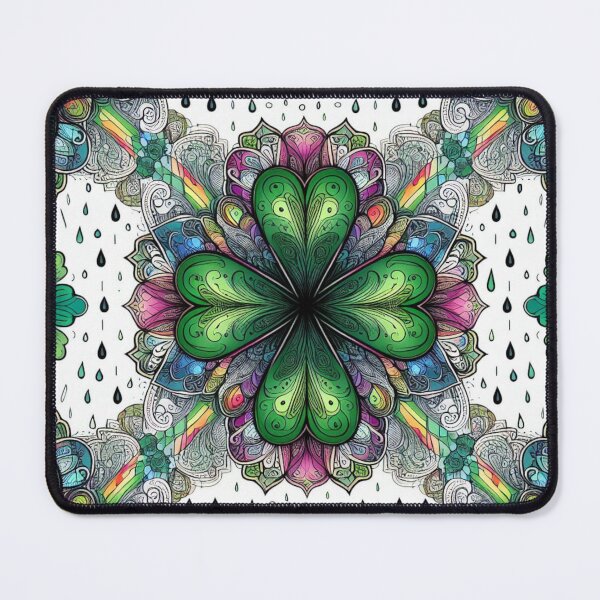 Item preview, Shamrock Showers: Vibrant Rain and Green Clover Pattern designed and sold by LyssasMindArt.