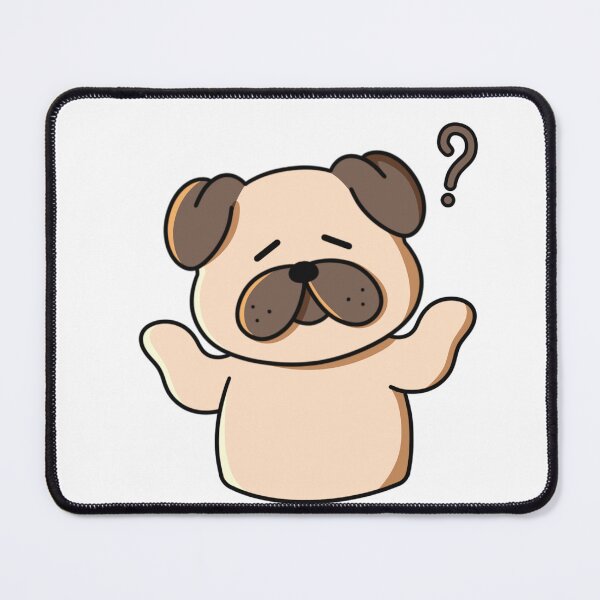 Item preview, Confused Pug Shrug designed and sold by yogiskencing.