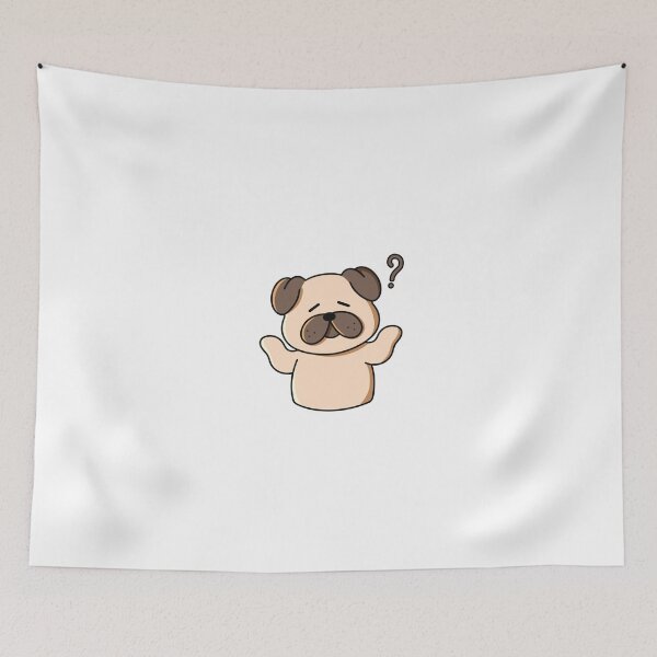 Item preview, Confused Pug Shrug designed and sold by yogiskencing.