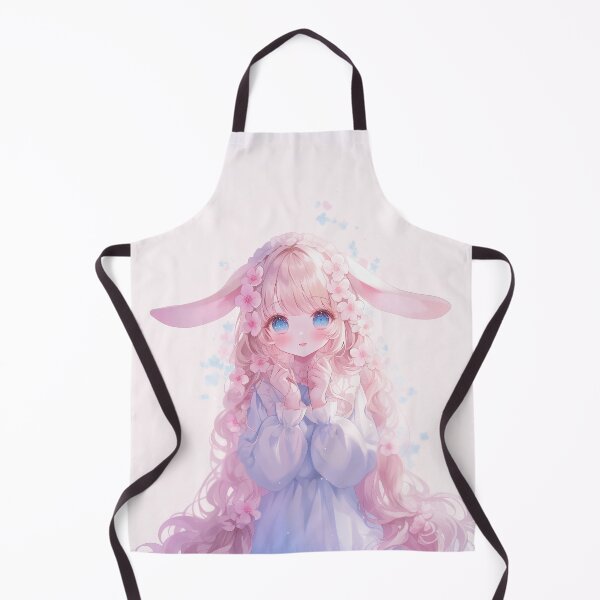 Item preview, Soft Pastel Bunny Girl with Floral Crown – Dreamy Kawaii Anime Art designed and sold by Kawai Anime Shop.
