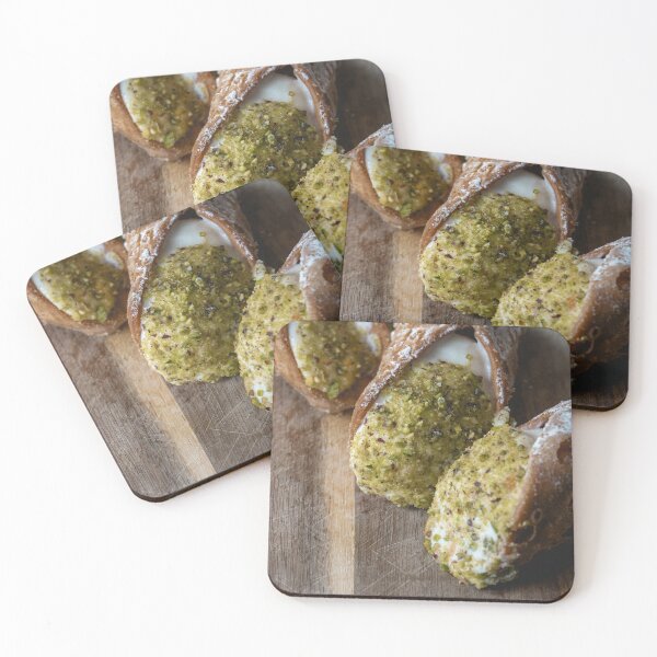 Item preview, Sicilian Cannoli with Pistachio – Rustic Italian Pastry on Wooden Board designed and sold by giulombardo.