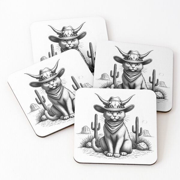 Item preview, Cowboy Cat – Western Vintage Feline Design designed and sold by haitrieuic96.