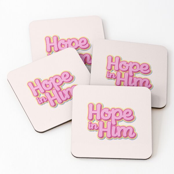 Item preview, Hope in Him – Rom. 15:13 Kawaii Pink 3D Jesus Christian Quote designed and sold by  KnitLuv.