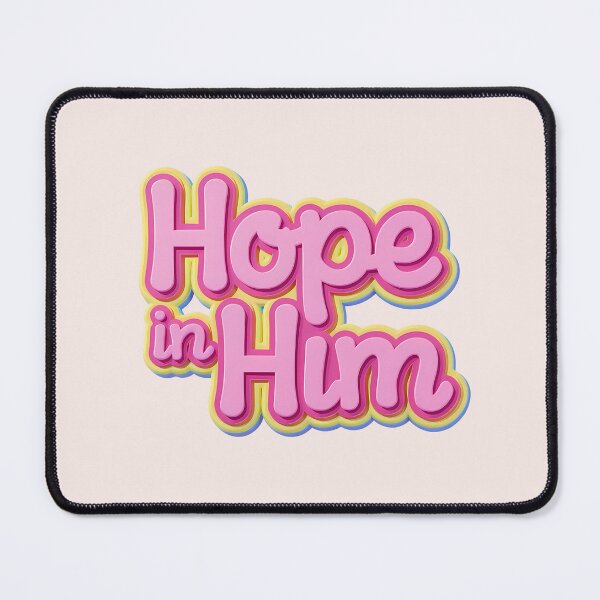Item preview, Hope in Him – Rom. 15:13 Kawaii Pink 3D Jesus Christian Quote designed and sold by KnitLuv.