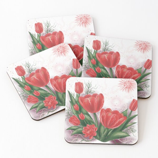 Item preview, SPRING RED TULIPS - FLOWER BOUQUET designed and sold by AlinaNeilande.