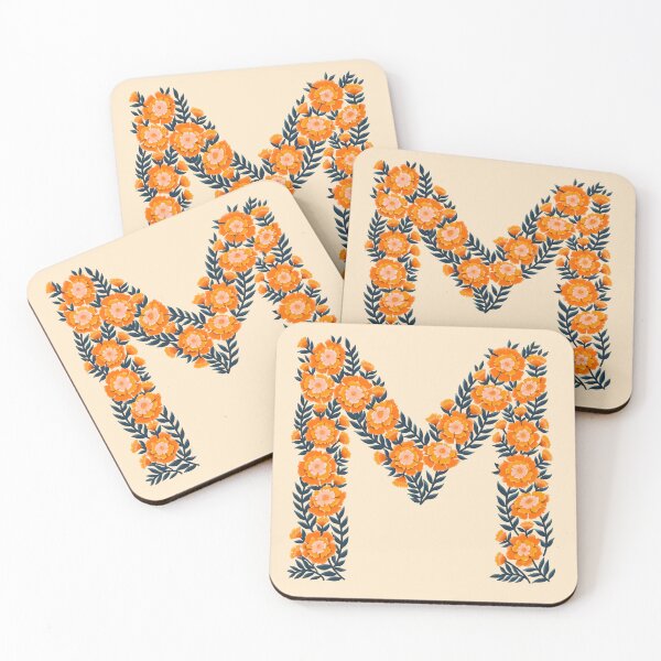 Item preview, Floral letter M designed and sold by Kaushlydraw.