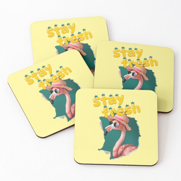Item preview, funny flamingo with straw hat designed and sold by Mauswohn.