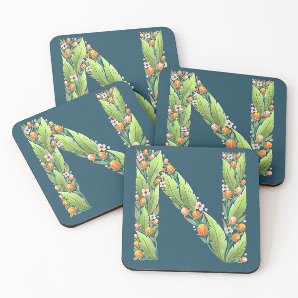 Item preview, Floral letter N designed and sold by Kaushlydraw.