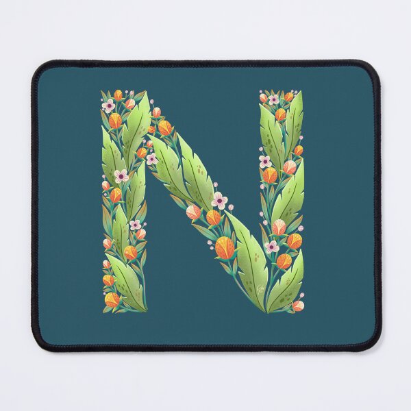 Item preview, Floral letter N designed and sold by Kaushlydraw.