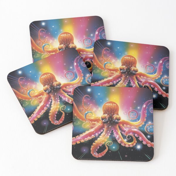 Item preview, magical colorful octopus in the sea designed and sold by Mauswohn.