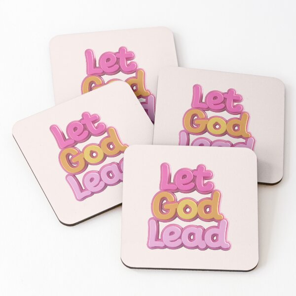 Item preview, Let God Lead – Prov. 16:9 Kawaii Pink 3D Jesus Christian Quote designed and sold by  KnitLuv.
