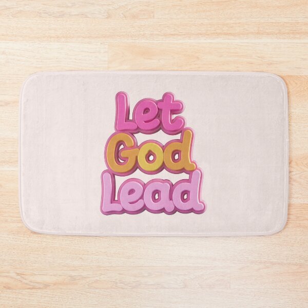 Item preview, Let God Lead – Prov. 16:9 Kawaii Pink 3D Jesus Christian Quote designed and sold by  KnitLuv.