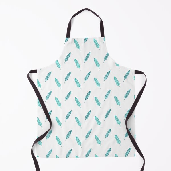 Item preview, Aqua Feathers on White designed and sold by katzenfloofder.