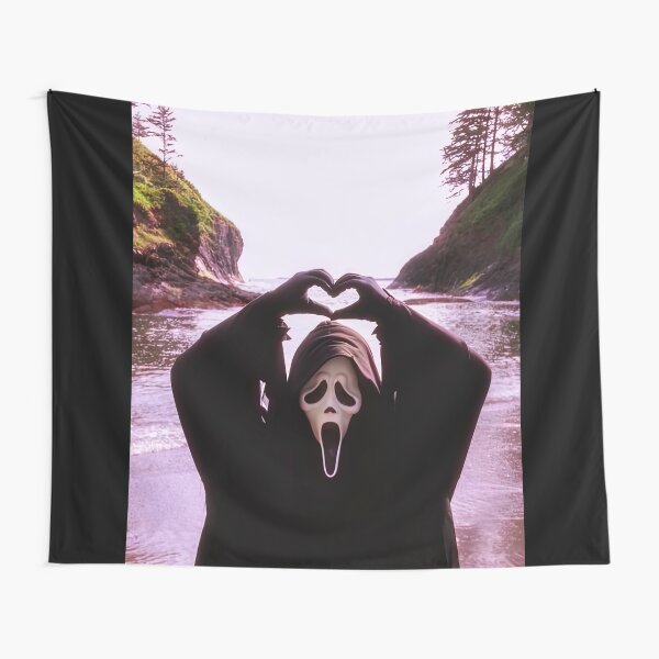 Item preview, Scream Movie Ghostface Spooky Love, Vintage Ghostface Heart Hands Design designed and sold by YubitaLeLe.