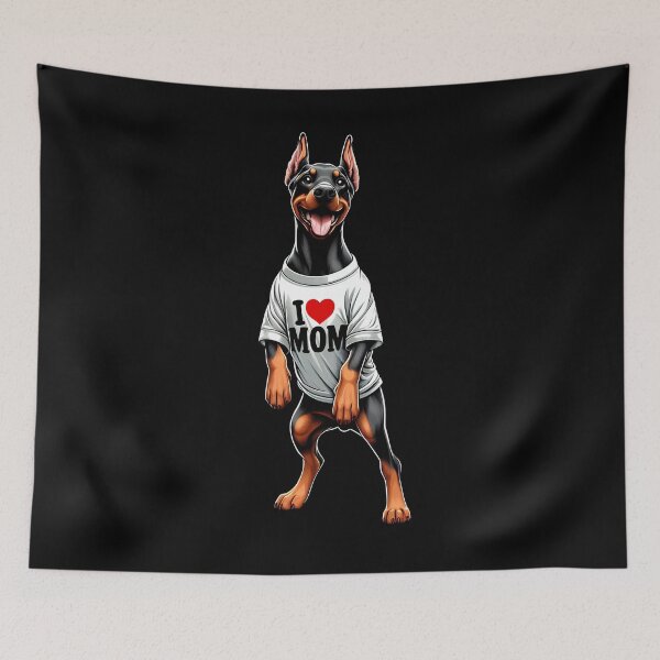 Artikelvorschau, Dobermann Mama Ich liebe Mama Dobermann Liebhaber entworfen und verkauft von Kimberley King Art  King Art.