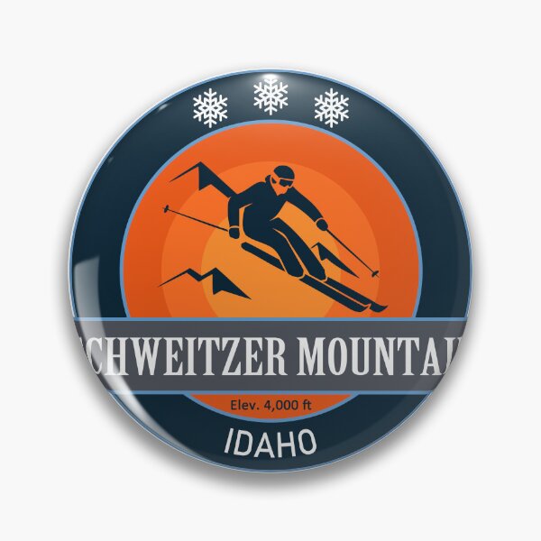 Item preview, Schweitzer Mountain Idaho Skiing Badge designed and sold by Wanderful-roads.