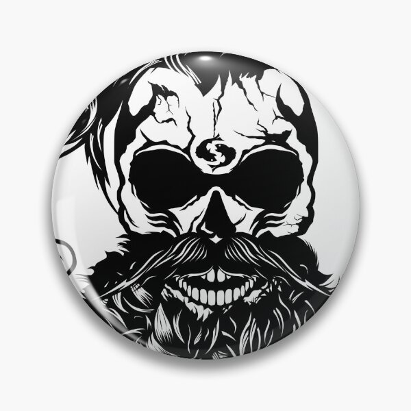 Item preview, skull hipster bearded beard mustache sign fish skull designed and sold by Achille3777.