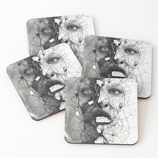 Item preview, Shattered Mind – Surreal Fractured Portrait designed and sold by VΔLTΔ.